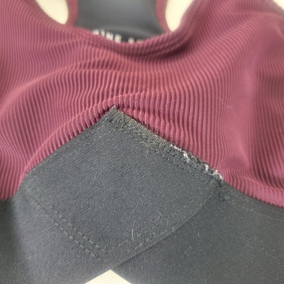 Heroine Sport Womens Sports Bra Size Small Plum Racerback Wireless Activewear - Picture 4 of 11